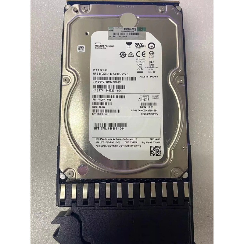 K2Q82A 801557-001 New HP MSA 4TB 12G SAS 7.2K 3.5IN MIDLINE HARD DRIVE