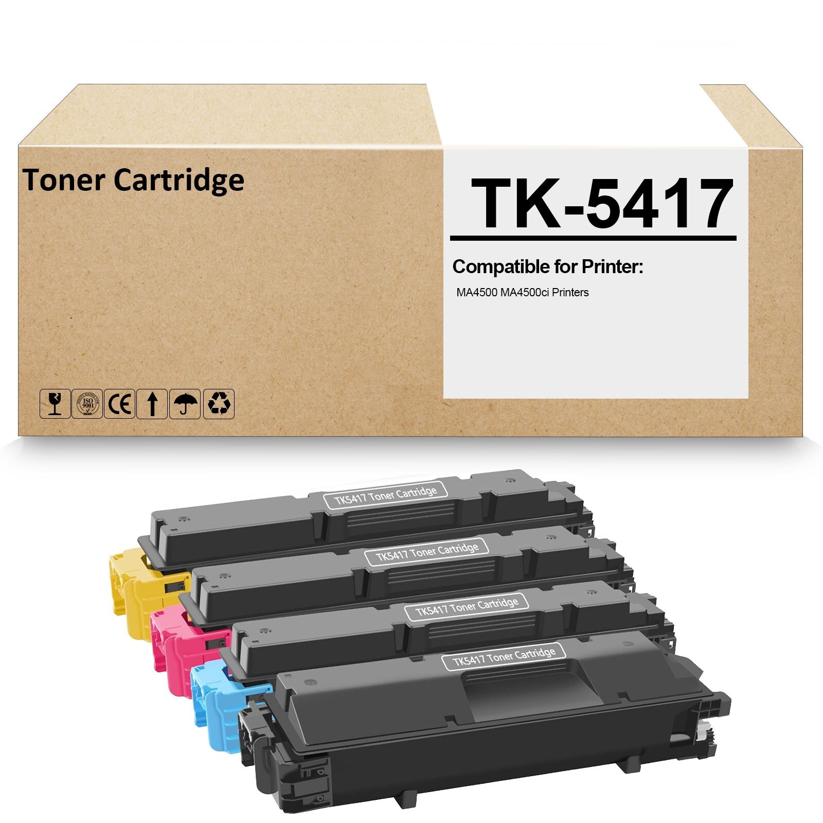 4 Pack TK5417 TK-5417 Toner Cartridge Compatible for MA4500 MA4500ci Printer