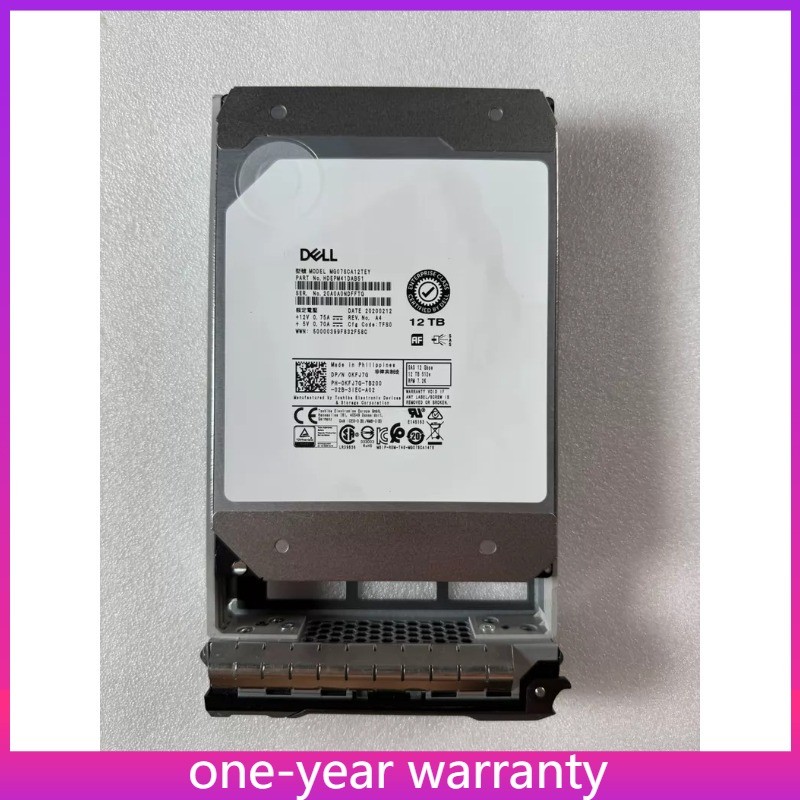 1PCS MG07SCA12TEY DK7C9 Dell 12TB 7.2K 12Gbps NL SAS 3.5'' 512e HDD 0DK7C9 Hard