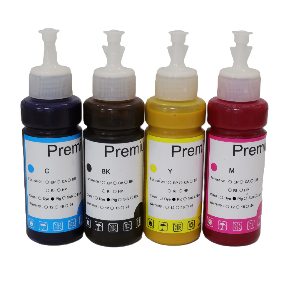 4x70ml Pigment Ink Refill Fit Epson 502 ET-2750 2760 2850 2700 3760 4760 ST-2000
