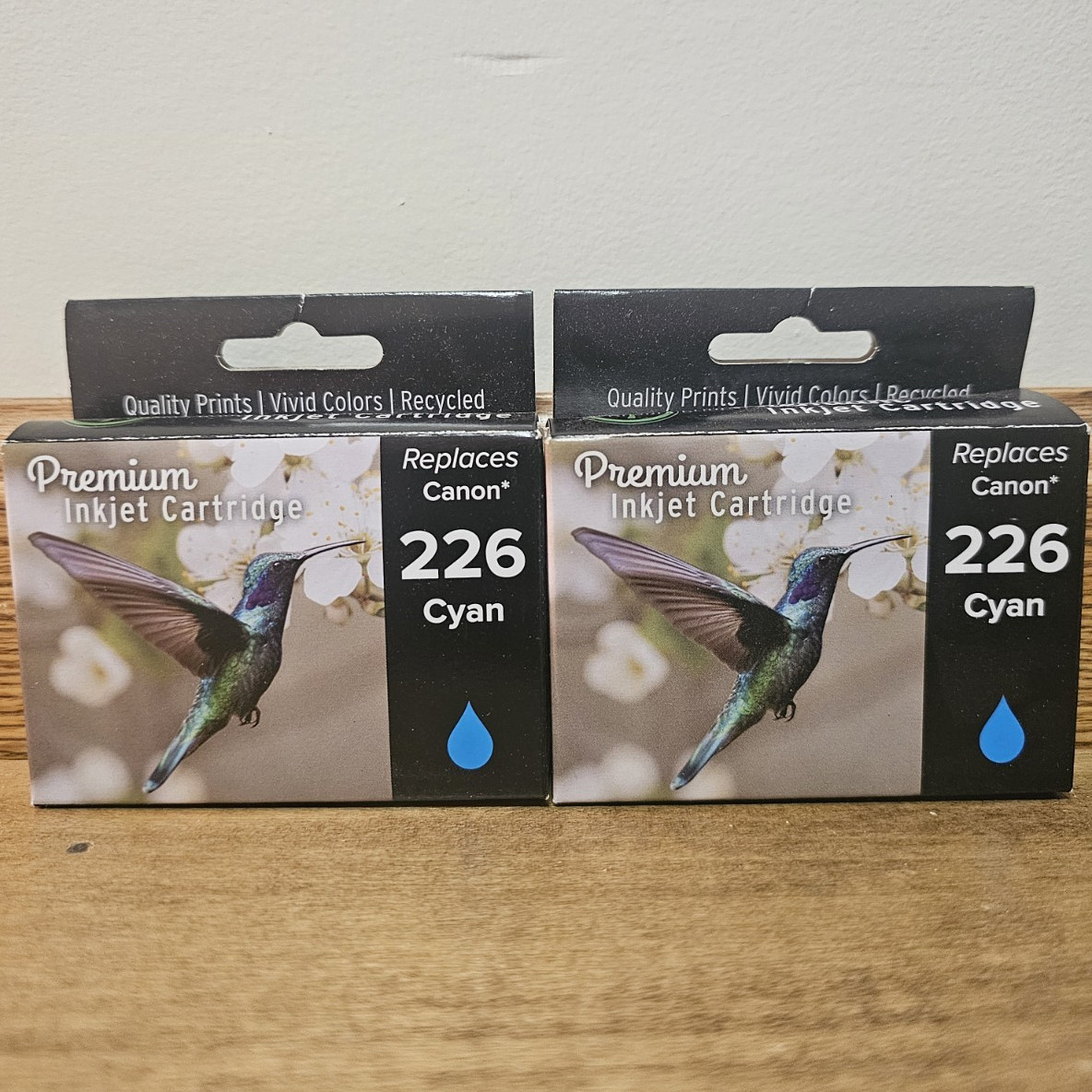 Premium 2 Pack 226 Cyan Compatible Inkjet Cartridge for Canon Model 226