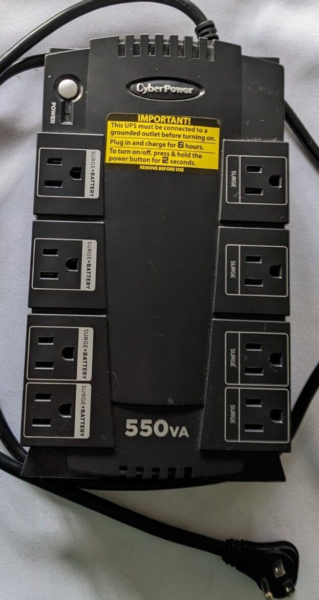 CyberPower 550VA UPS Uninterruptible Backup Power Supply w/ cord