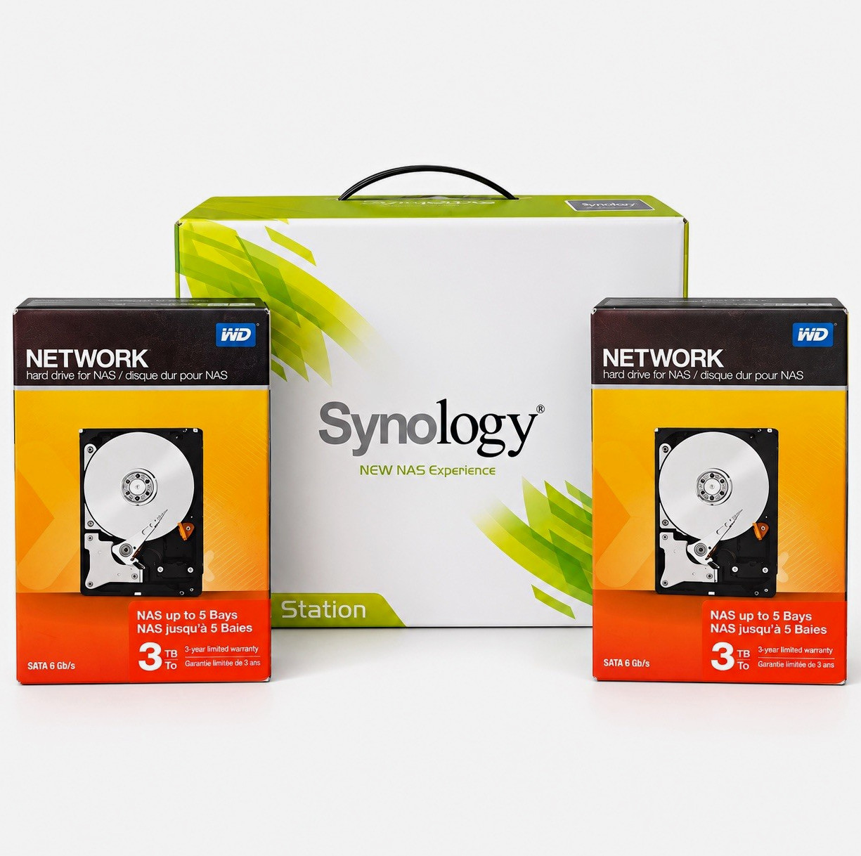 Synology DiskStation DS213j 2-Bay NAS 3TB SATA III RAID Cloud Storage