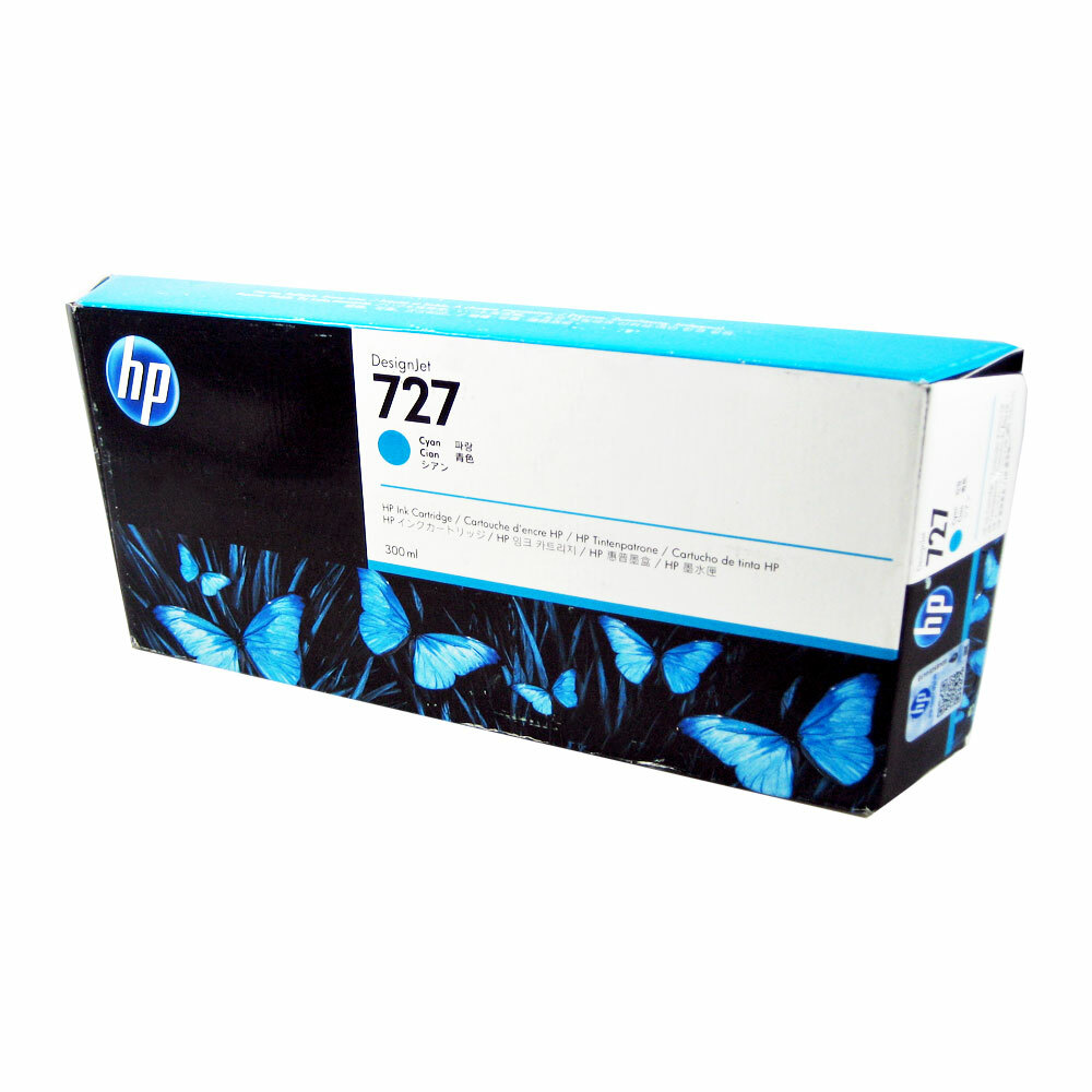 Genuine HP 727 Cyan 300ml F9J76A DesignJet T1500 T920 T2500 (Retail Box)