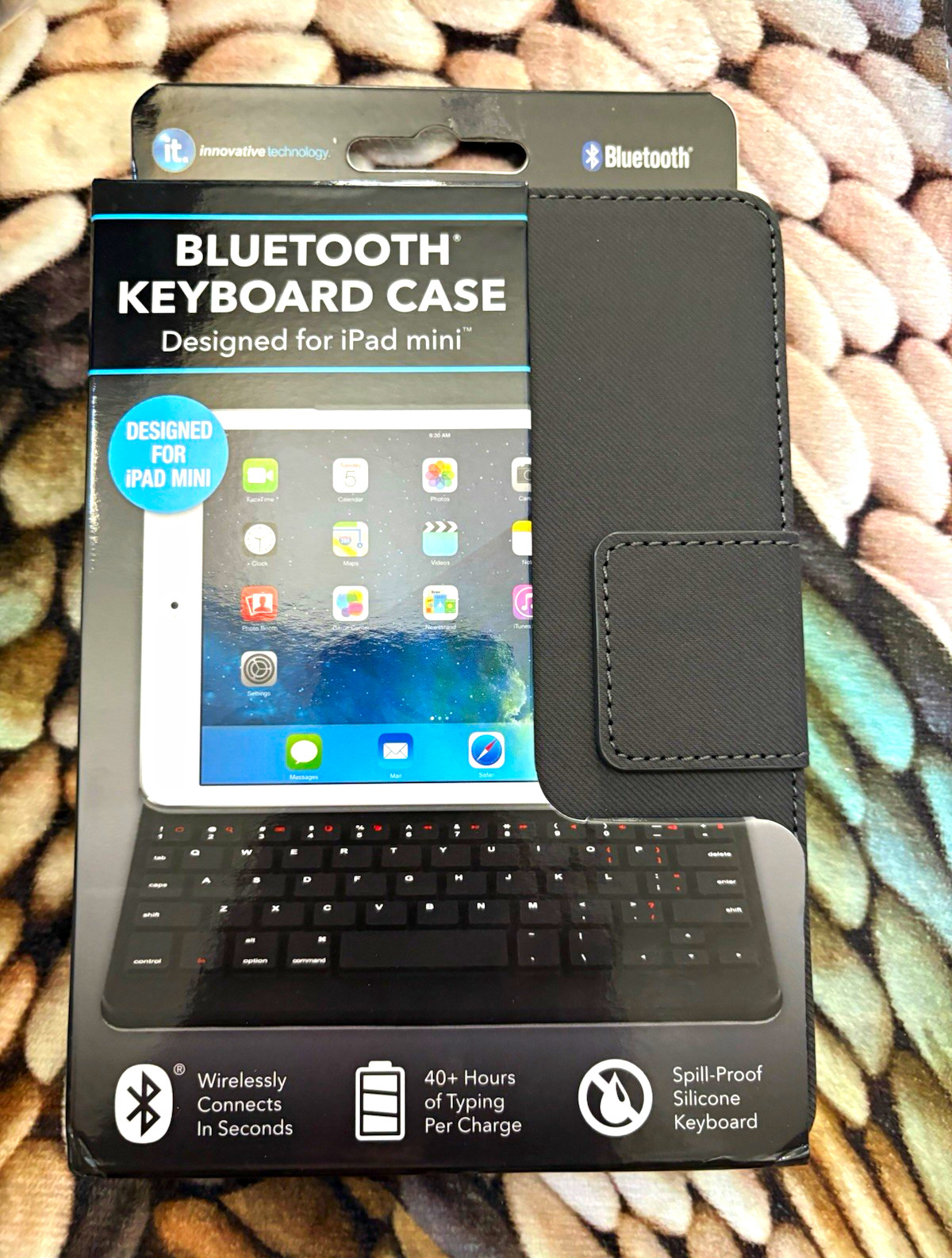 Innovative Technology Bluetooth Keyboard Folio Case for Apple iPad mini Black