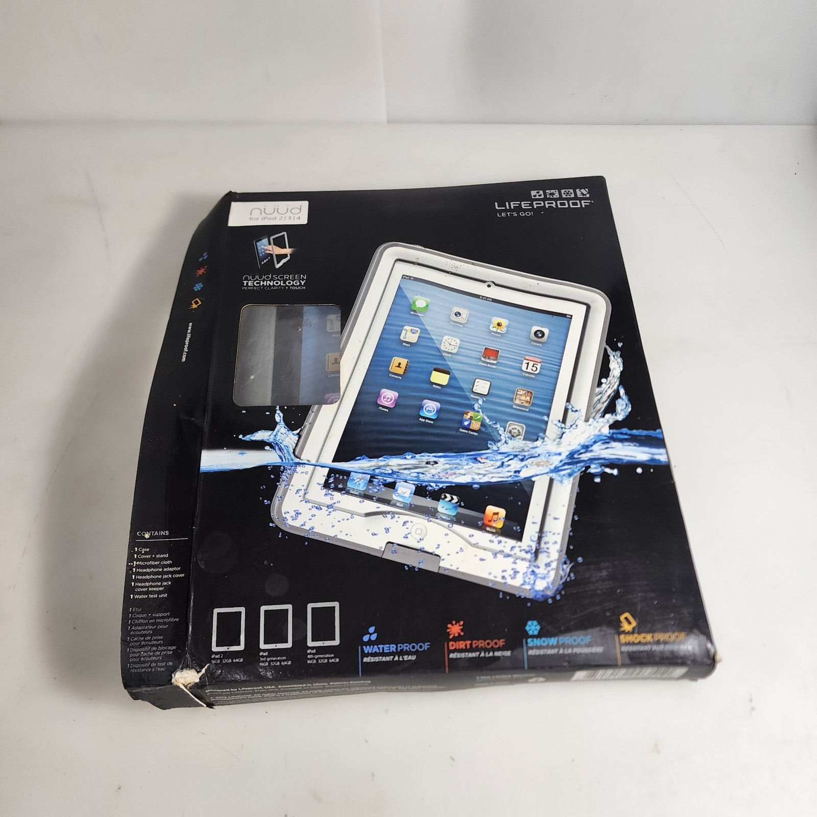 Genuine Lifeproof Frē Case for iPad Air Black Grey Protective Impact