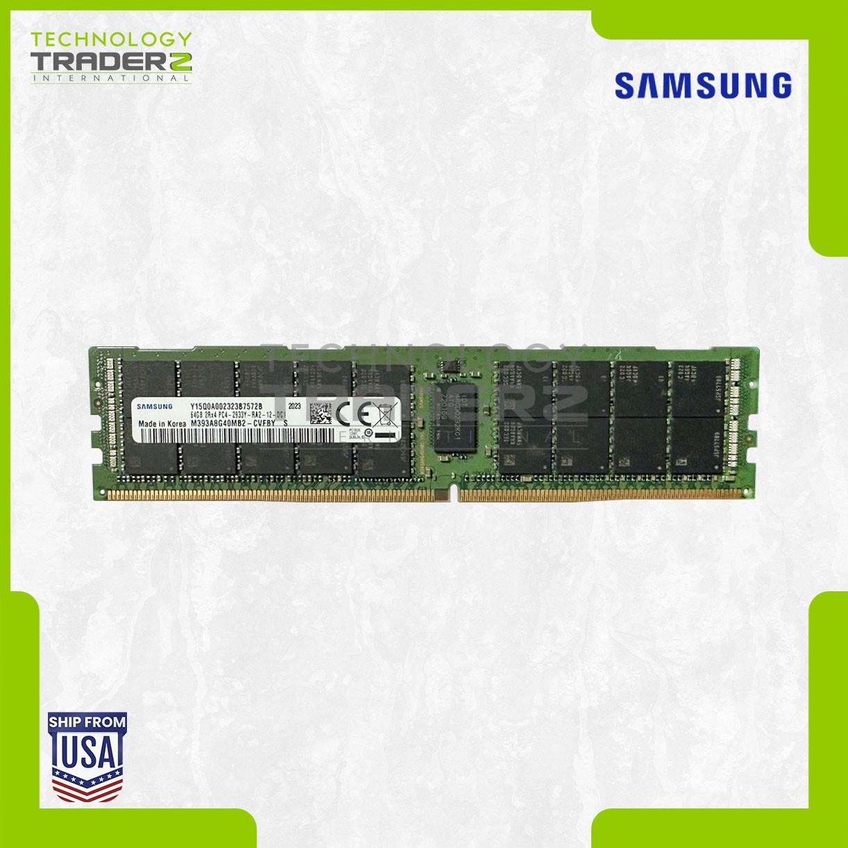 M393A8G40MB2-CVF Samsung 64GB PC4-23400 DDR4-2933MHz REG ECC Dual Rank Memory
