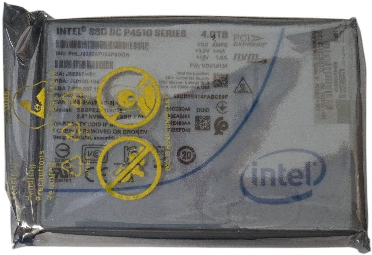 NEW Intel DC P4510 4TB 2.5" NVMe U.2 Enterprise Class SSD SSDPE2KX040T8