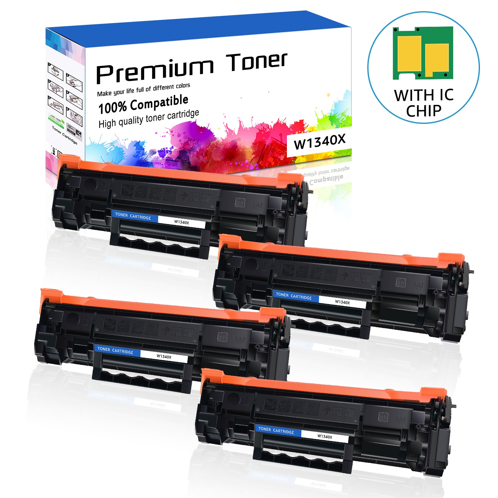 [ New Chip] 1-4PK W1340X Toner fit for HP 134X LaserJet M209dw M234sdn M234sdw