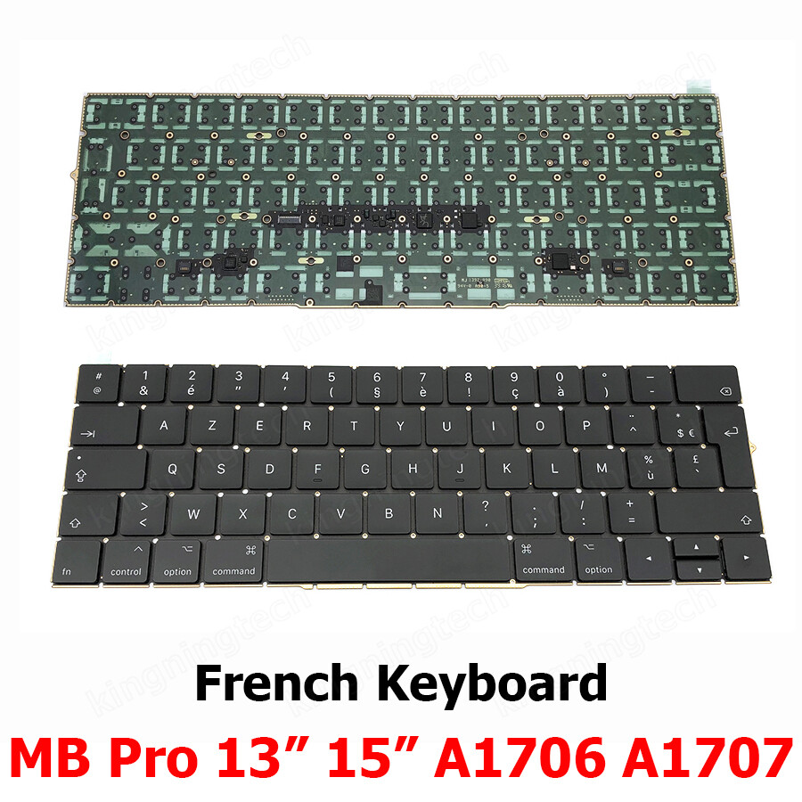 New AZERTY Layout For Macbook Pro 13" 15" A1706 A1707 French Keyboard 2016 2017