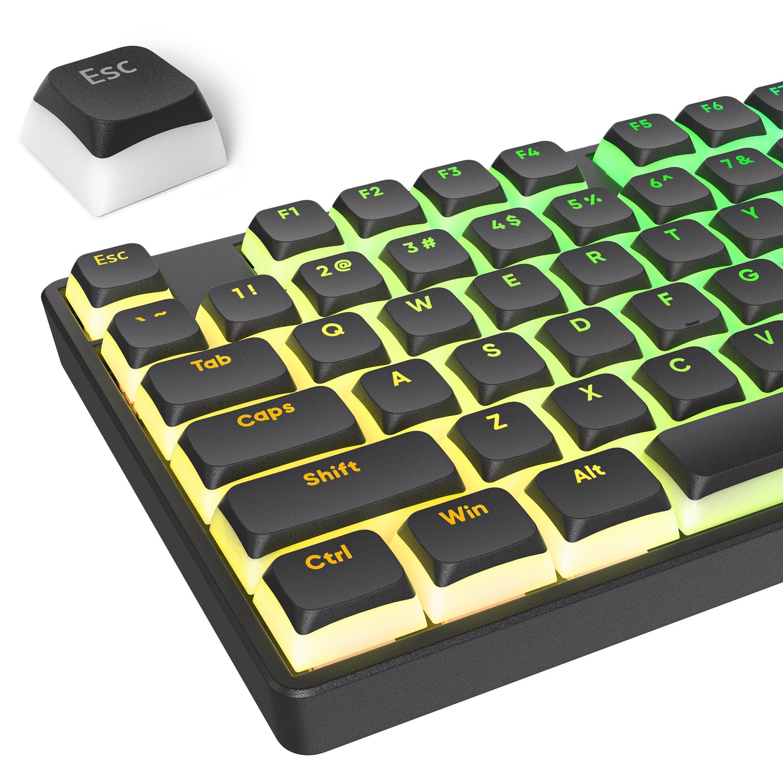 Pudding Keycaps Double Shot PBT Keycaps XDA Profile Translucent Layer Replace...