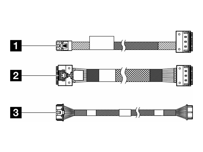 Lenovo ThinkSystem SR650 V3 M.2 SATA/x4 NVMe SFF RAID Cable 4X97A88464