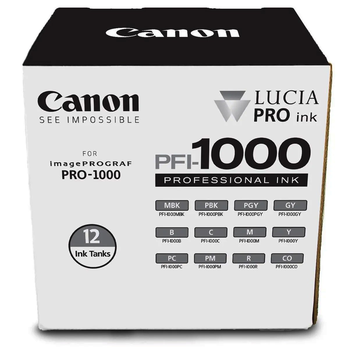 12 Empty Cartridges for the Canon PRO-1000 Printer - PFI-1000 LUCIA ImagePROGRAF