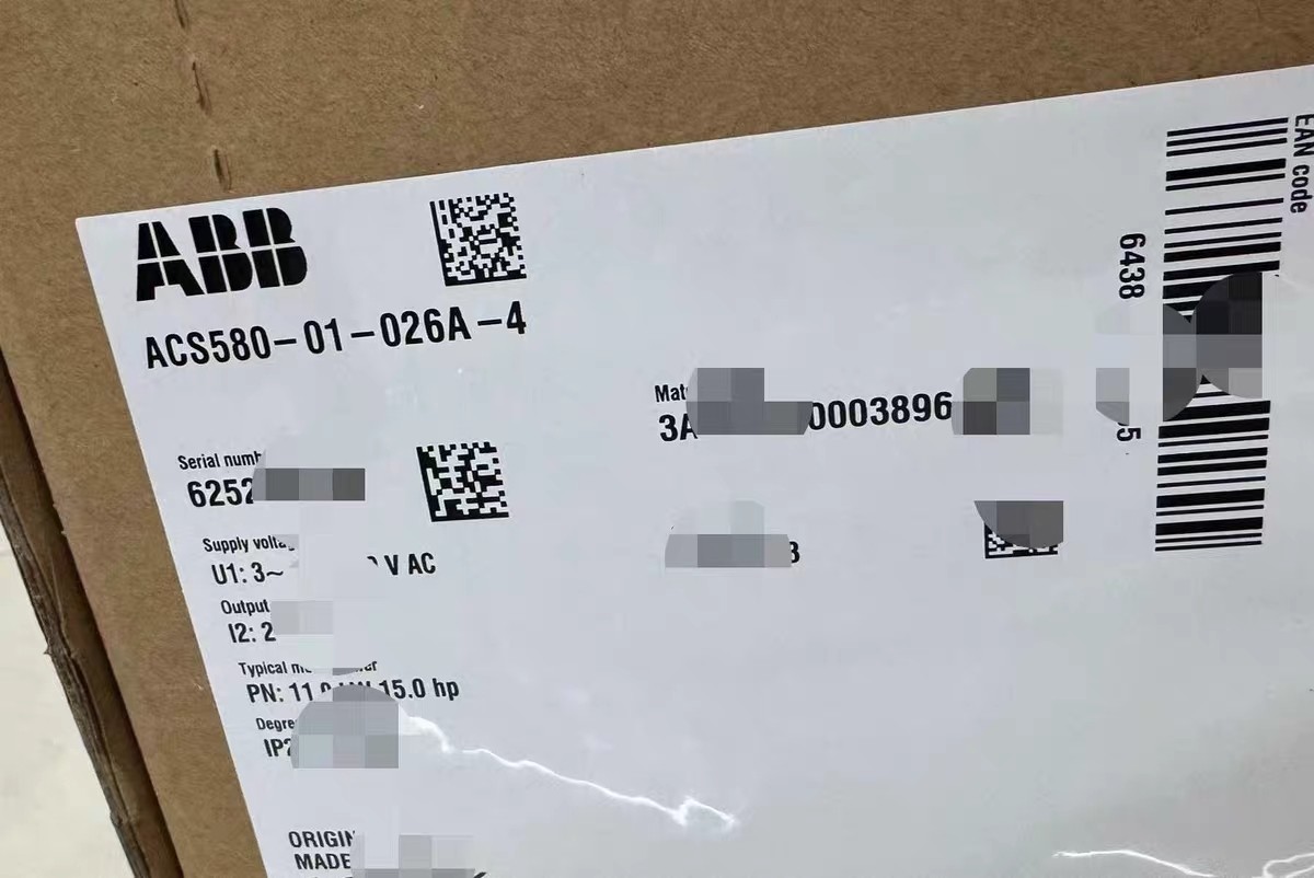 NEW ABB ACS580-01-026A-4/11KW Ship (DHL/FedEx)