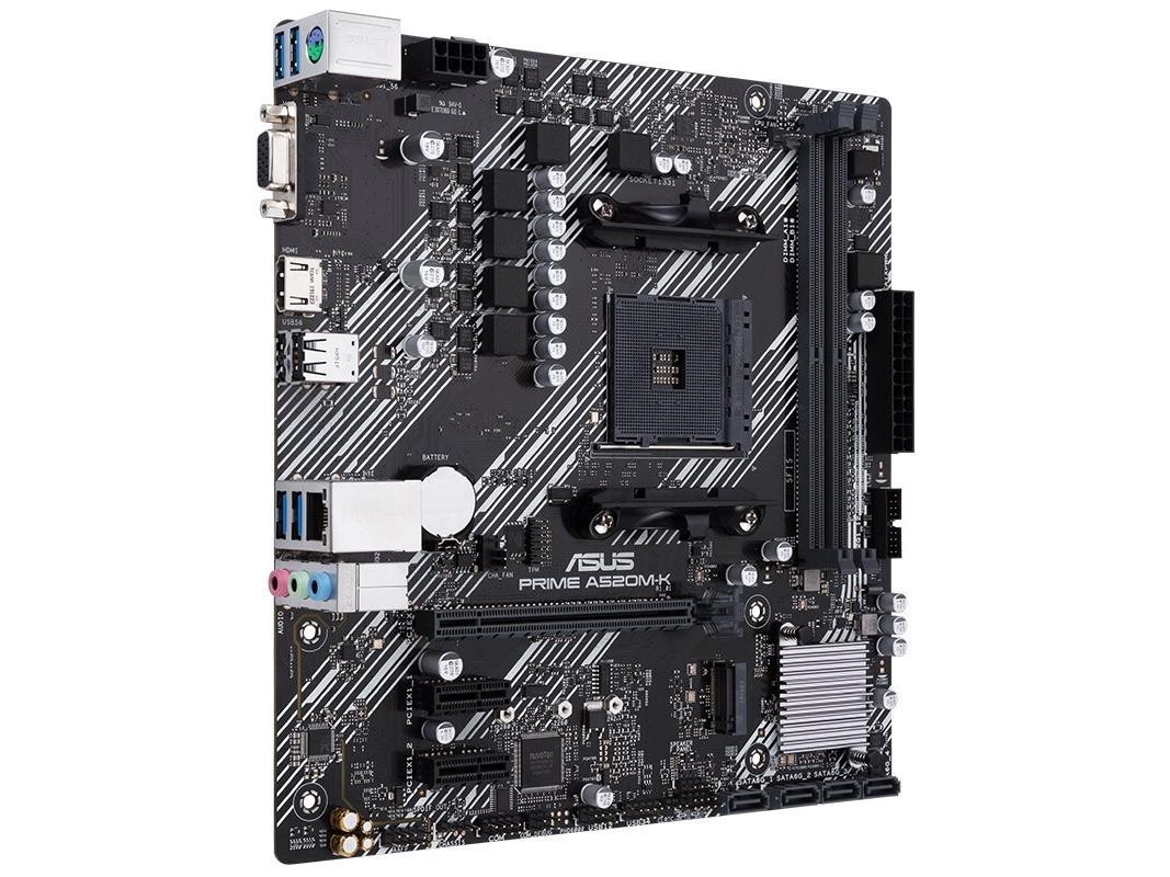 For PRIME A520M-K motherboard AM4 2×DDR4 64GB HDMI+VGA Micro ATX Tested OK