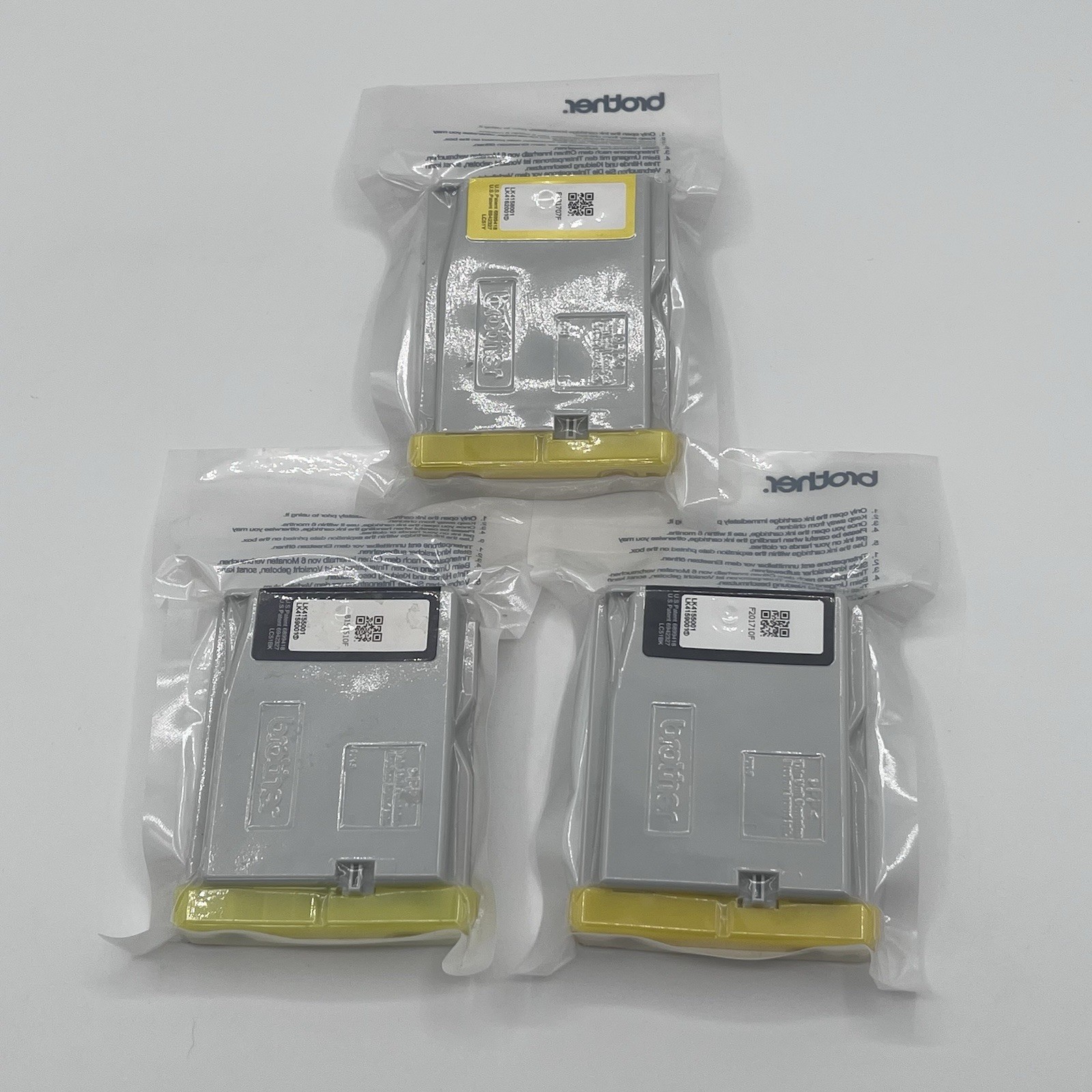 Lot 3 LC51 Brother Ink cartridges (2) LC51BK Black & (1) LC51Y Yellow OEM Sealed