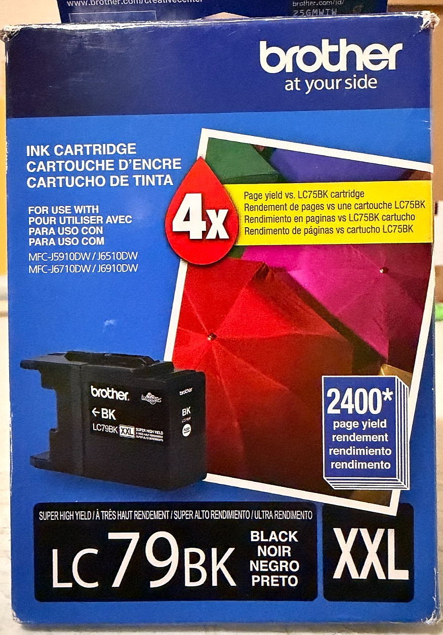 Genuine Brother LC79BK XXL Black Super High Yield Ink Cartridge Exp 09/2023