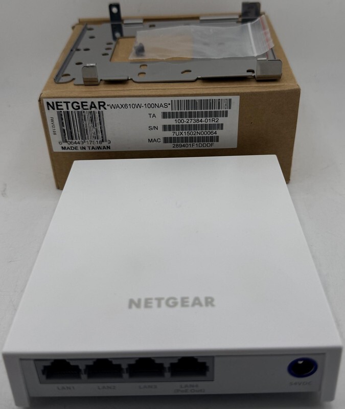 NETGEAR WAX610W-100NAS MANAGED WIFI 6 AX1800 DUAL-BAND GIGABIT POE ACCESS POINT