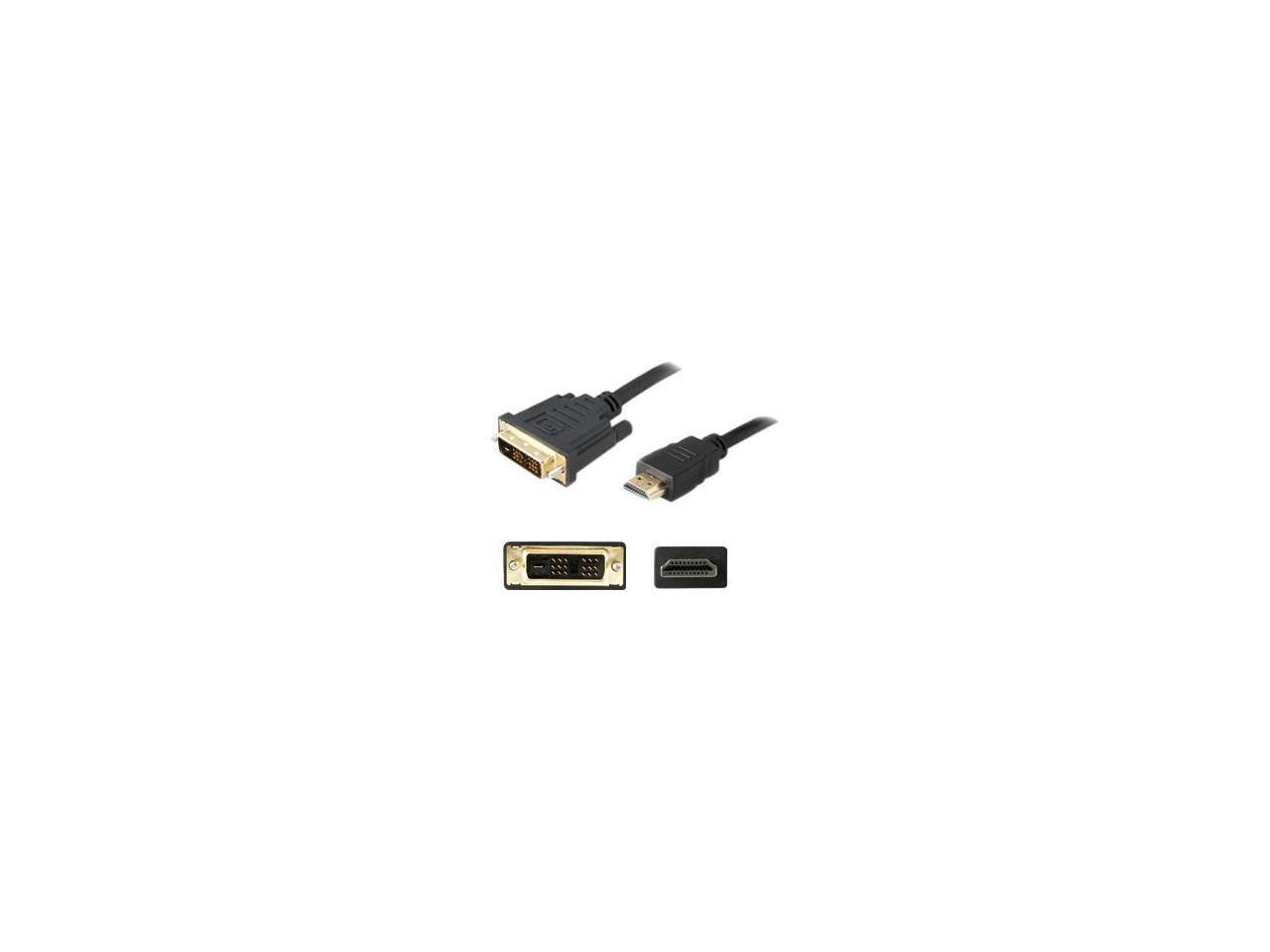 AddOn 5 pack of 20.00cm (8.00in) HDMI Male to DVI-D Single Link (18+1 pin) Male