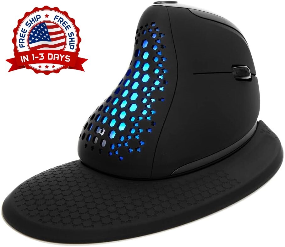 Ratón vertical ergonómico inalámbrico con pantalla OLED y rueda para el pulgar