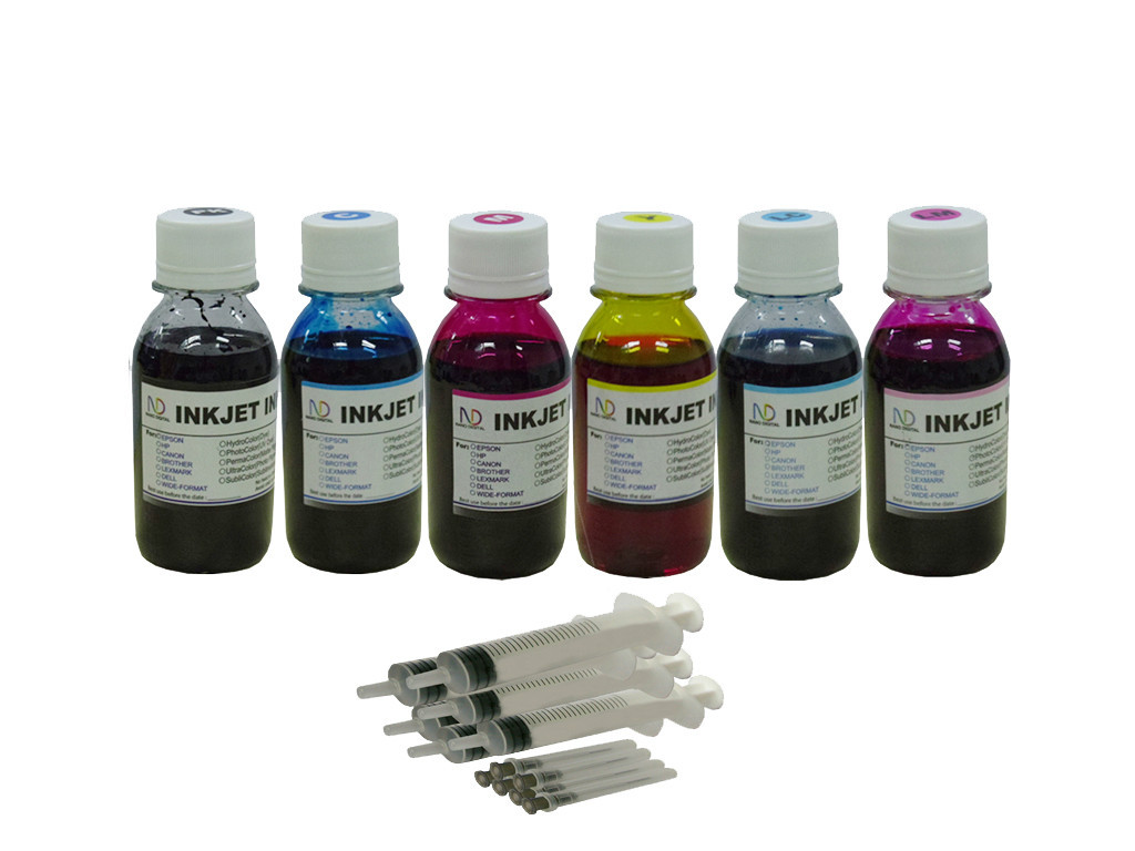 Refill Ink kit for HP 844 Star 845 moon cartridge BK C PC M PM Y 6x4oz/6s