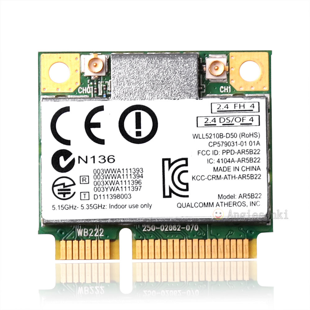 Atheros AR9462 AR5B22 Mini PCI-E WiFi WLAN Card BT 4.0 802.11N 2.4 5GHz