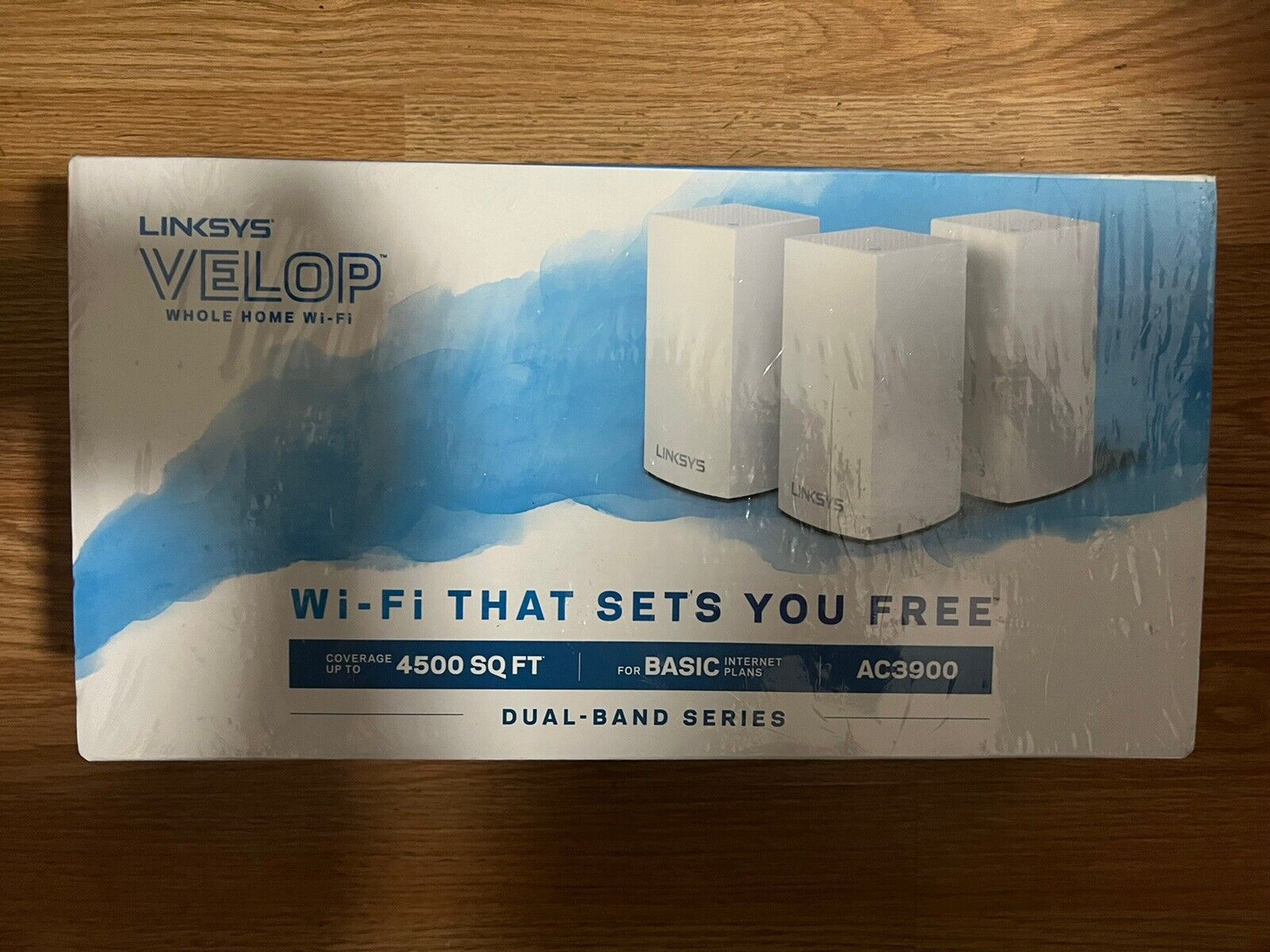 Linksys VELOP 3 Set 4500 Sq Ft AC3900 Dual Band Intelligent WiFi Factory Sealed.