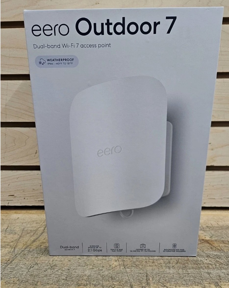eero Outdoor 7 Mesh WiFi Router - SN10111 - Bundle New & Sealed with AC Adapter