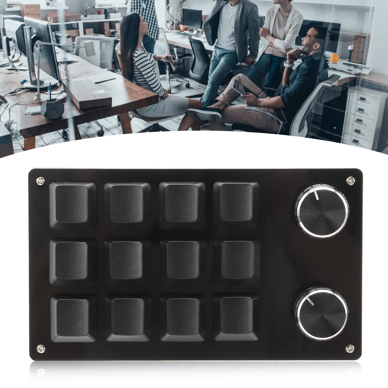 6 Key Mini Keyboard RGB Adjustable Macro Mechanical Gaming Keypad with Knob, ...