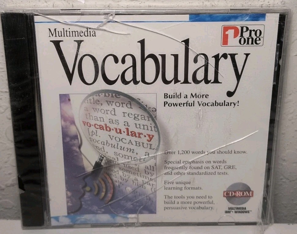 Pro One Multimedia Vocabulary 1996 PC CD-Rom Brand New B119
