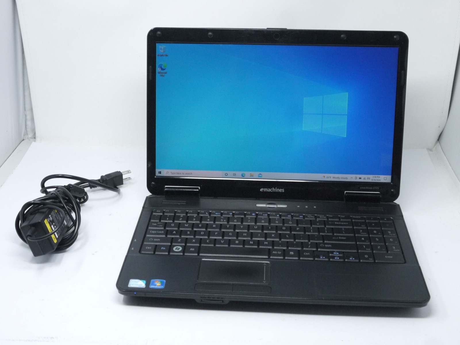 eMachines E725 15.6" Laptop - Pentium T4400 / 5GB / 320GB HDD / Win10 - New Batt