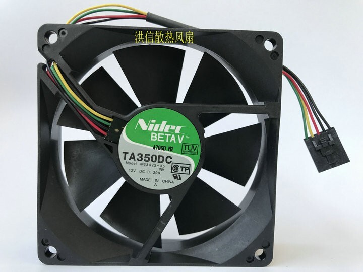 Nidec BETAV TA350DC M33422-35 DC12V 0.29A 9CM 5-wire cooling fan