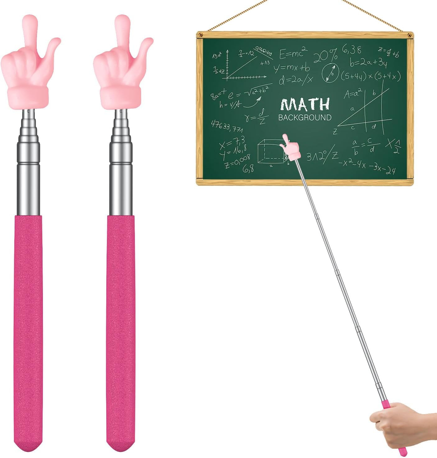 2 Pcs Telescopic Teachers Pointer Mini Retractable Finger Pointer