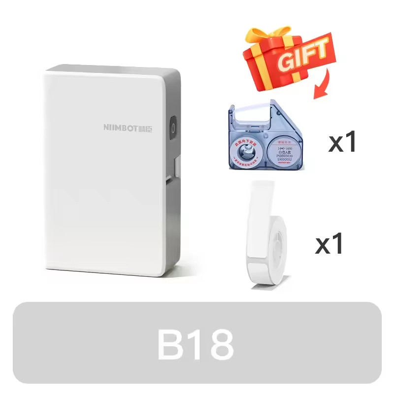 N1/B18 Mini Portable Label Printer Thermal Transfer Pocket Label Maker With Long
