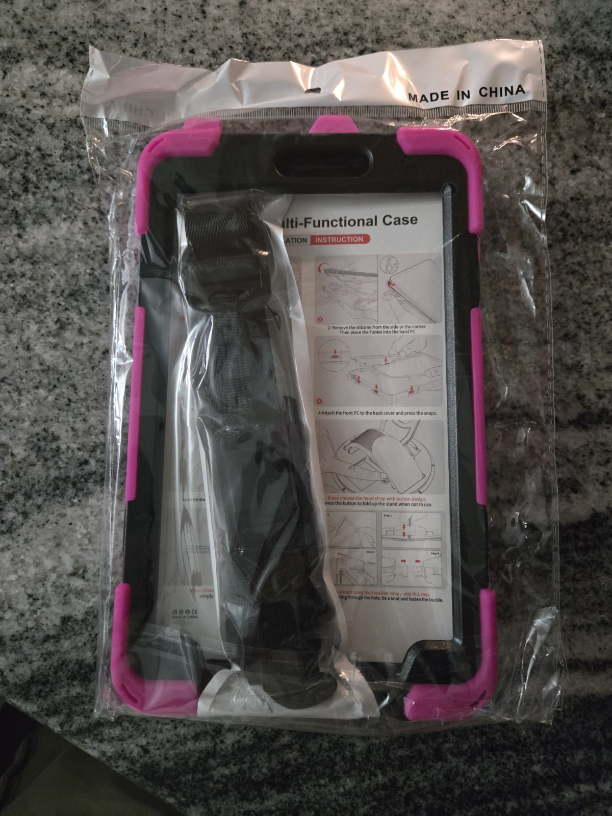 Shockproof Case For Samsung Galaxy Tab Active 2 8.0 T390 T395 T397,  (Rose Red)