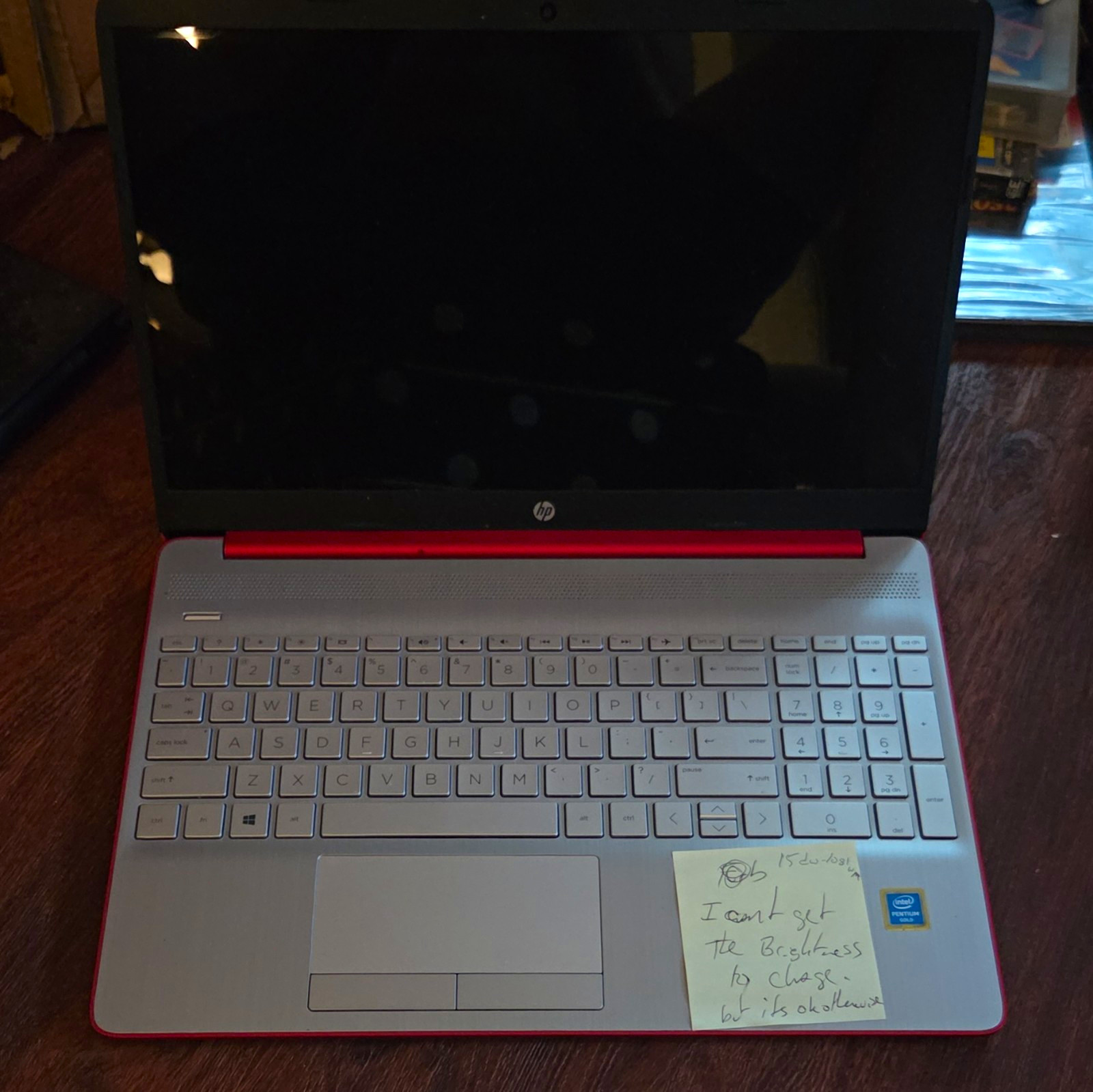 HP Pavilion 15.6in Intel Pentium Notebook/Laptop No OS Red/Silver