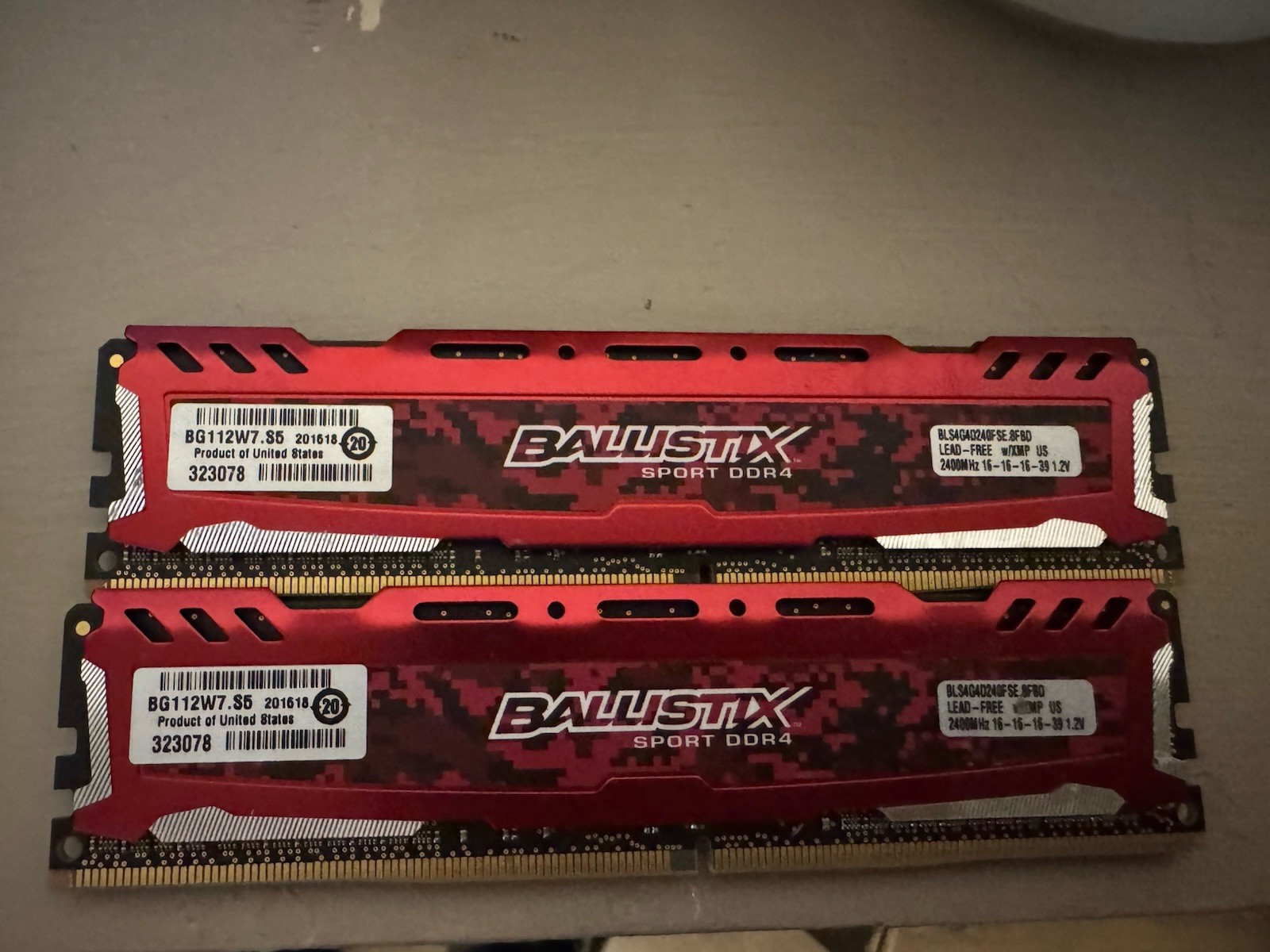 Crucial Ballistix Sport 8GB (2 x 4GB) DDR4-2400 Desktop Memory Kit - TESTED