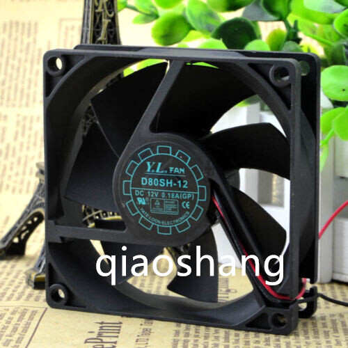 1PCS Yate Loon D80SH-12 Cooling Fan 12V 0.18A 8CM D80SH12 New FAST SHUPPING