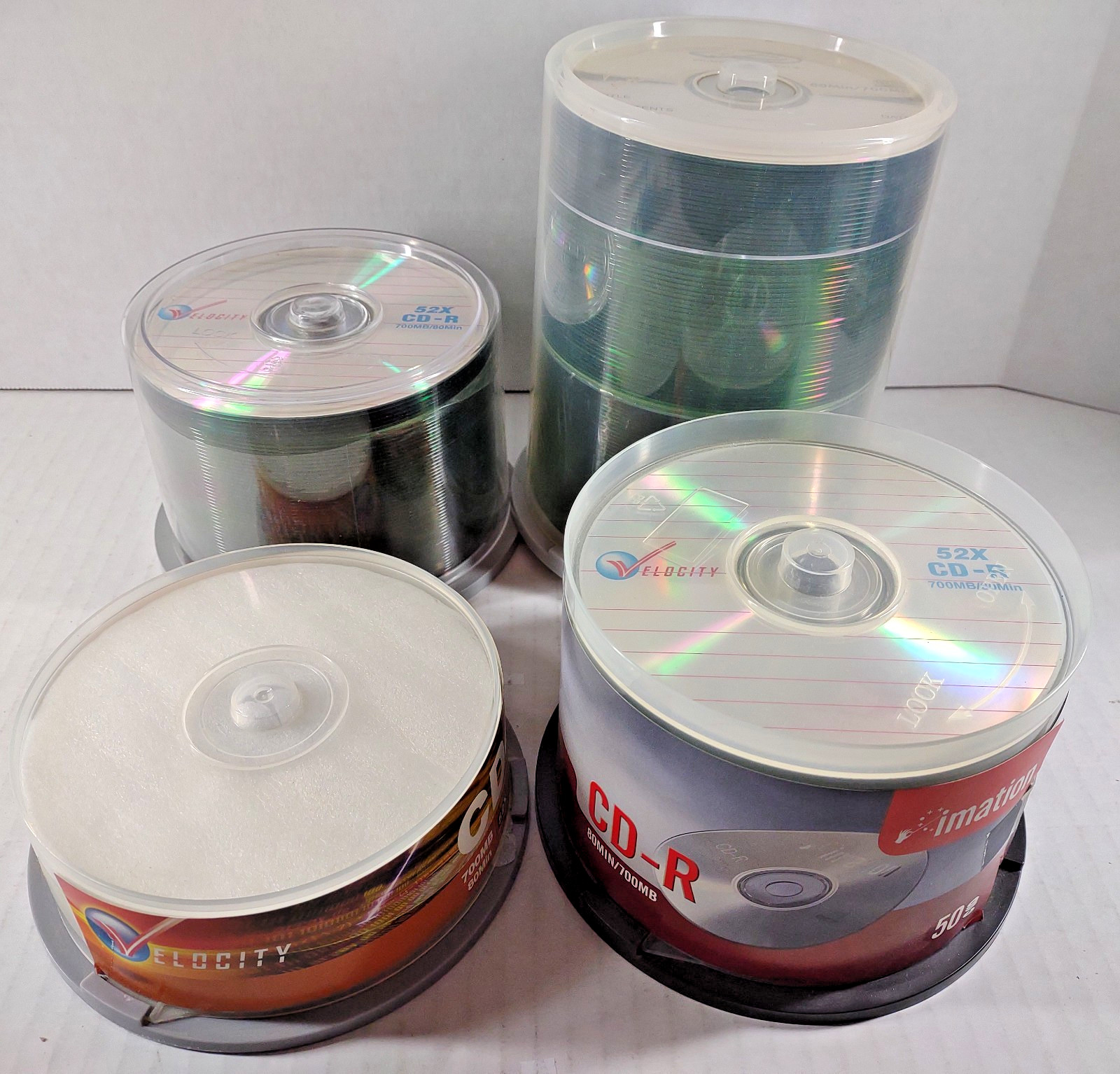 270+ Blank CD-R Disc Lot Imation Hi-Val Velocity ProMedia Mixed Speeds