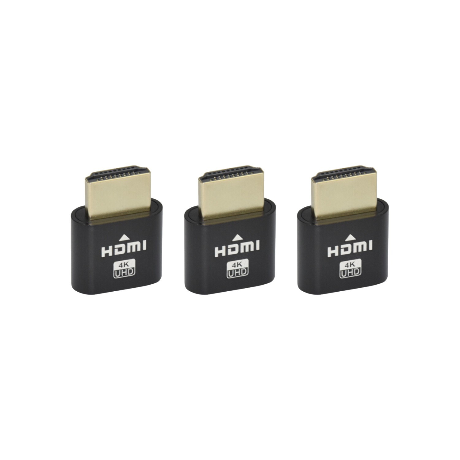 3 pcs 4K HDMI Dummy Plug Virtual Monitor Display Emulator Headless Adapter NEW