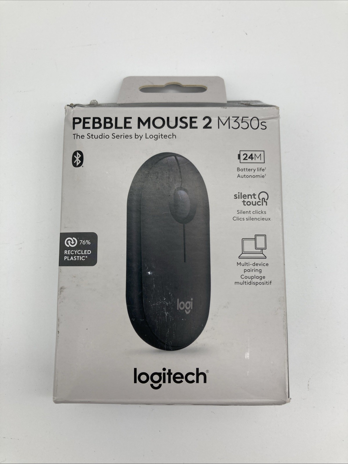 Logitech Pebble M350s Wireless Optical Mouse - Dual connectivity MR