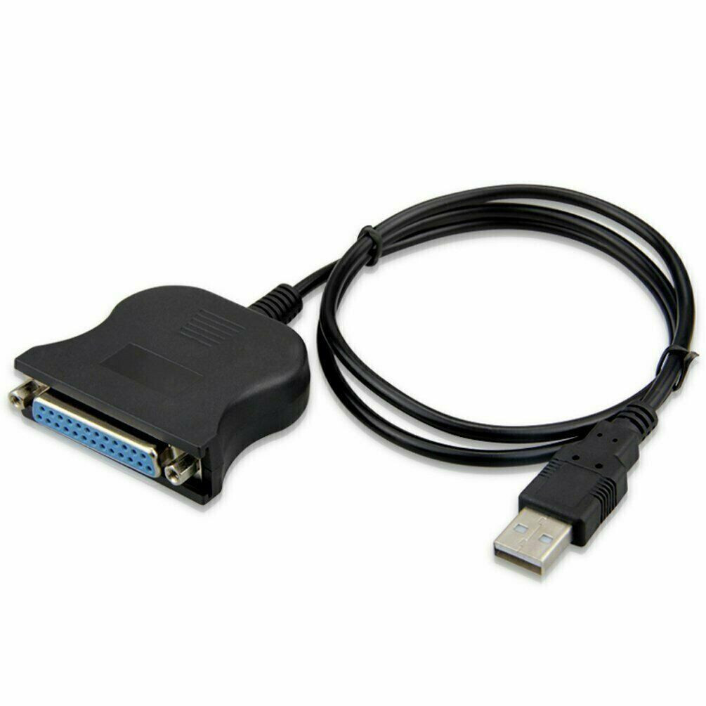 New USB 2.0 to IEEE-1284 25 Pin Parallel Printer Connector Adapter Cord Cable