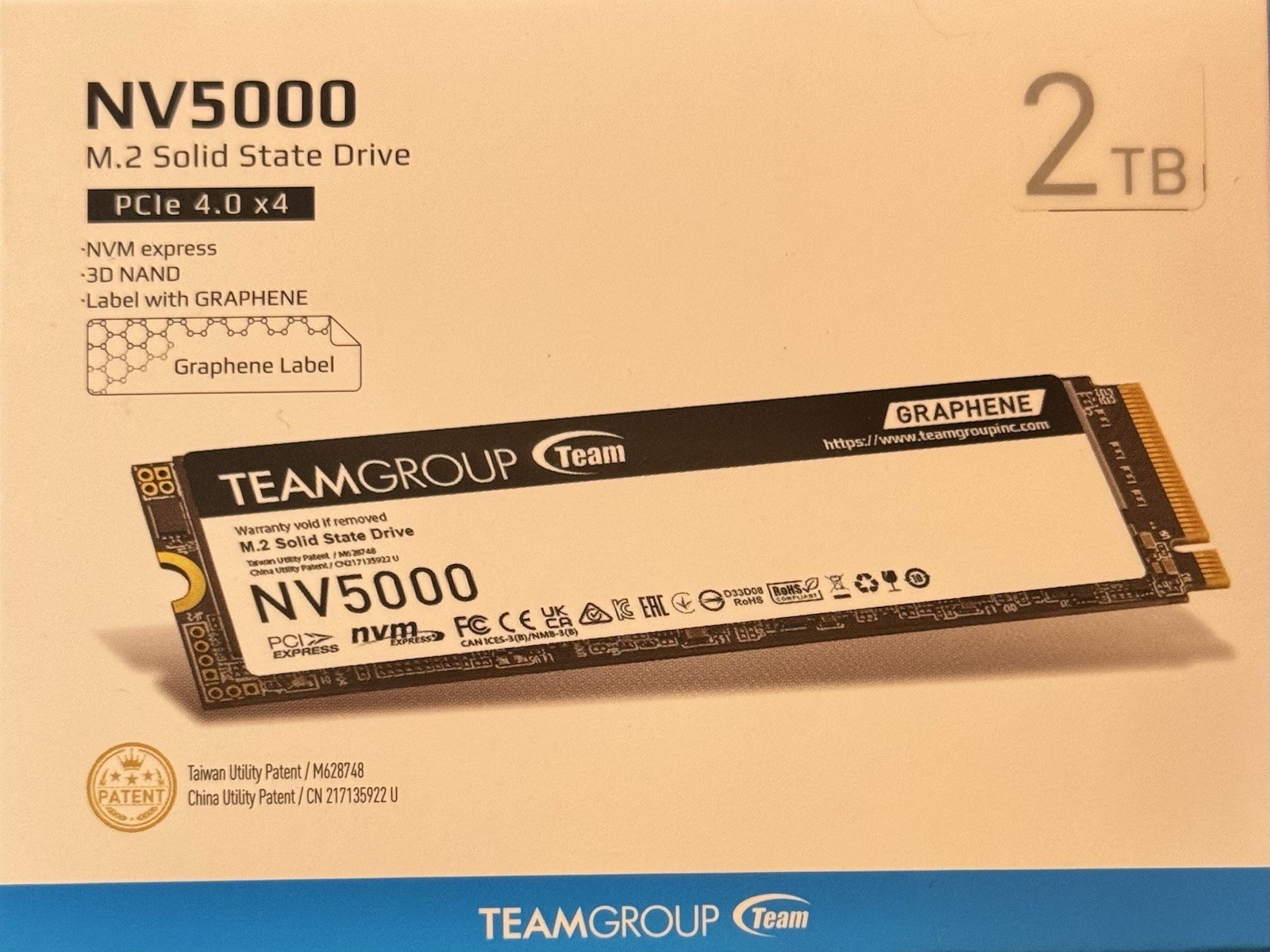 Team Group NV5000 M.2 2280 2TB PCIe 4.0 x4 with NVMe Internal Solid State Drive