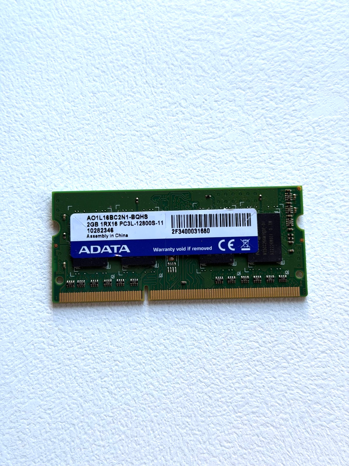 ADATA 2GB RAM | DDR3 1600 MHz | AO1L16BC2N1-BQHS