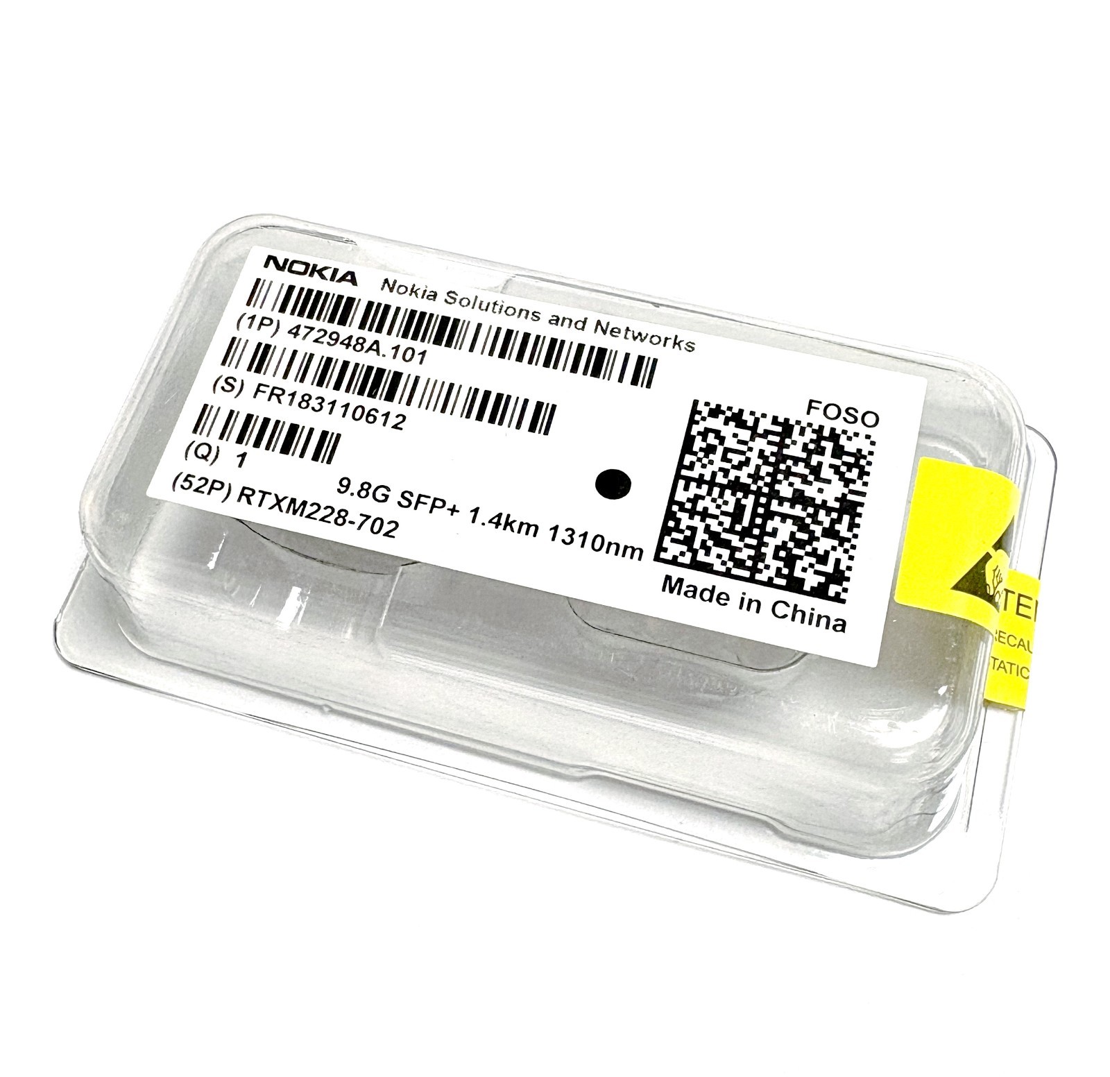 Nokia 472948A.101 FOSO 9.8G SFP+ 1.4km 1310 nm Transceiver module New  Original