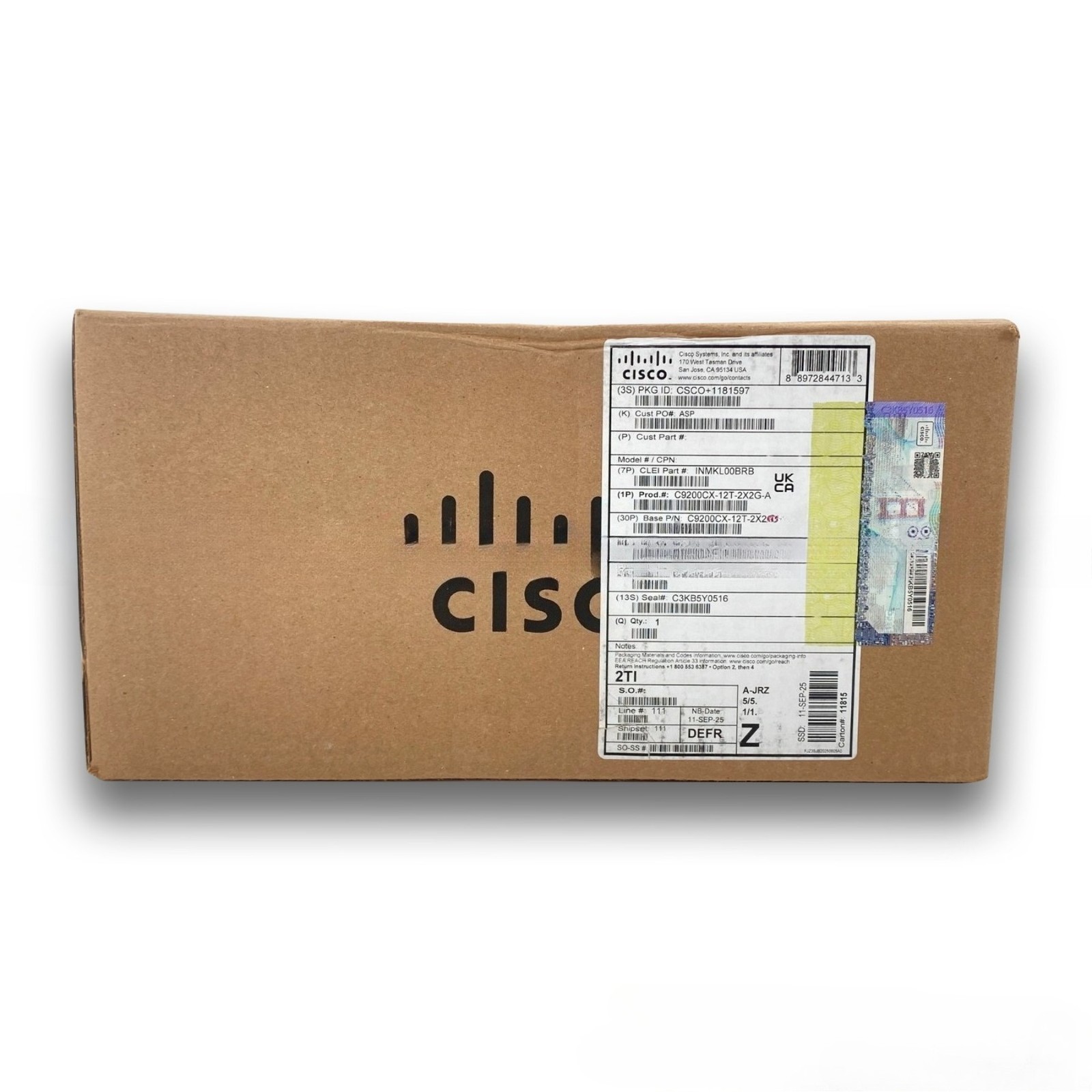 Cisco Catalyst C9200CX-12T-2X2G-A 12 Port 1G Network Advantage New Sealed