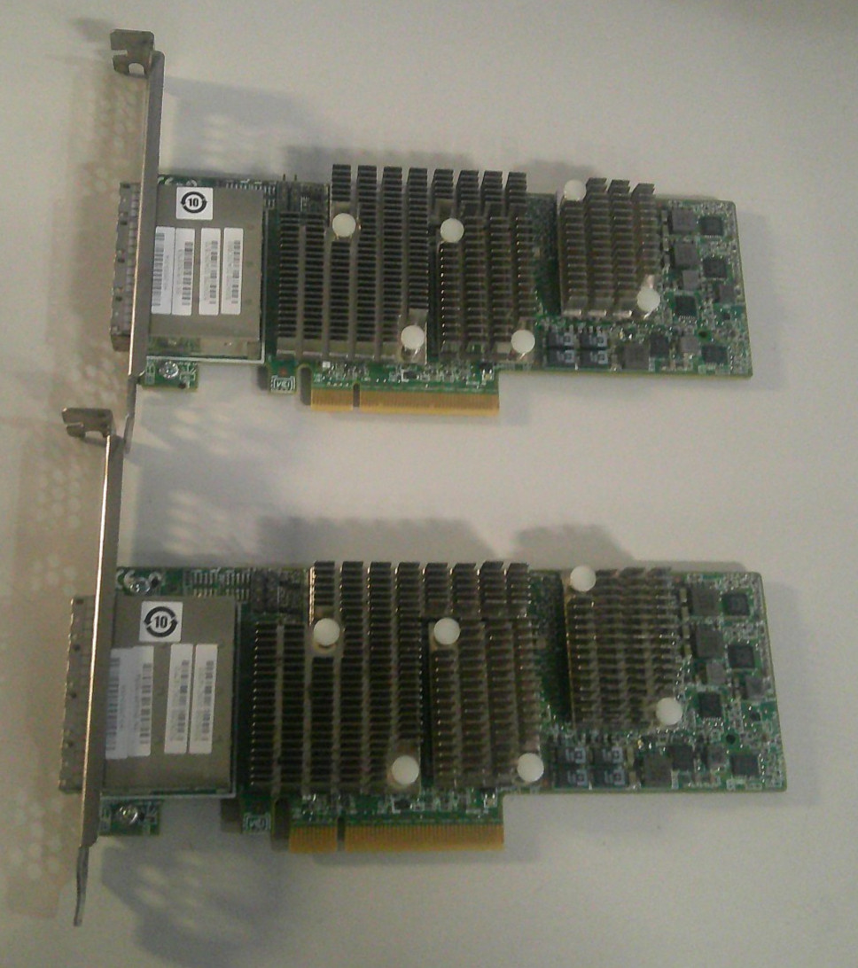 Lot of 2 DELL H3-25553-01A 6GBPS PCI-E 4-Port SAS Host Bus Adapter 0TFJRW