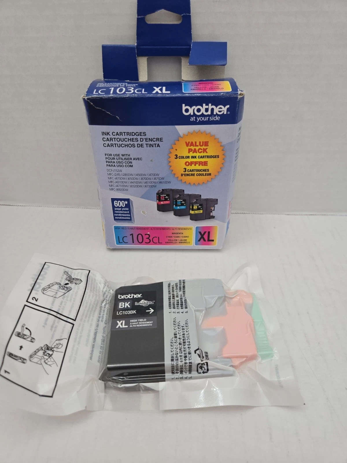 Brother LC103CL XL Ink Cartridges Cyan, Yellow, Magenta And Black. Expire 2016