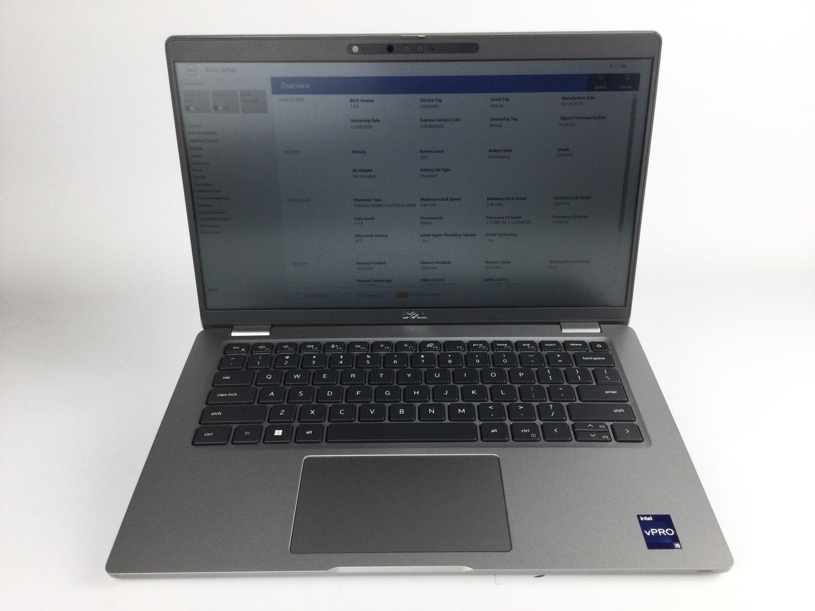 Dell Latitude 5430 14" i5-1245U 32GB RAM 512GB NVMe No OS No AC Adapter