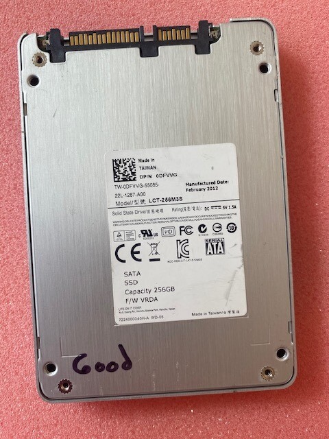Lite-On IT 256GB SATA SSD VRDA LCT-256M3S 2.5" Solid State Drive